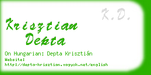 krisztian depta business card